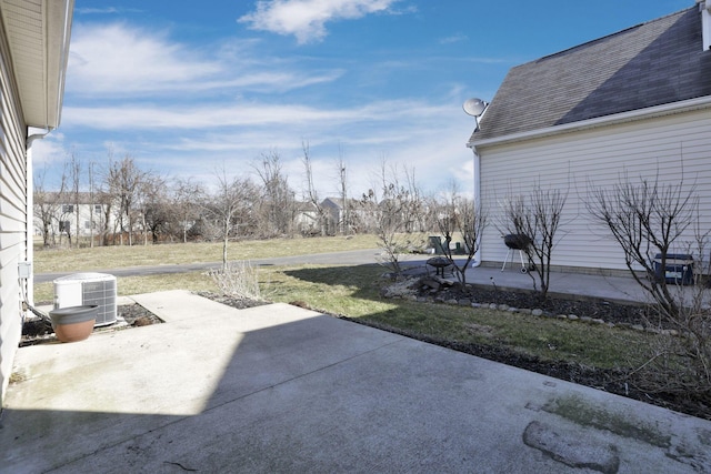 view of patio / terrace featuring central AC