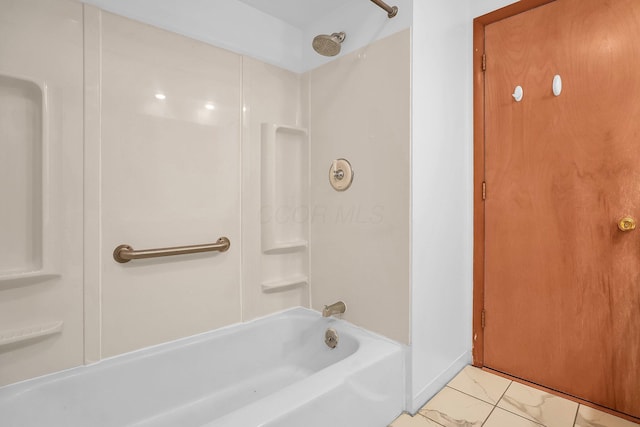 101 Cherokee Dr, Westerville, OH 43081 - bathroom with marble finish floor and shower / bathing tub combination
