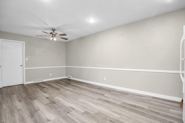 101 Cherokee Dr, Westerville, OH 43081 - spare room with baseboards, visible vents, ceiling fan, and wood finished floors
