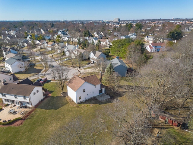 bird's eye view with a residential view