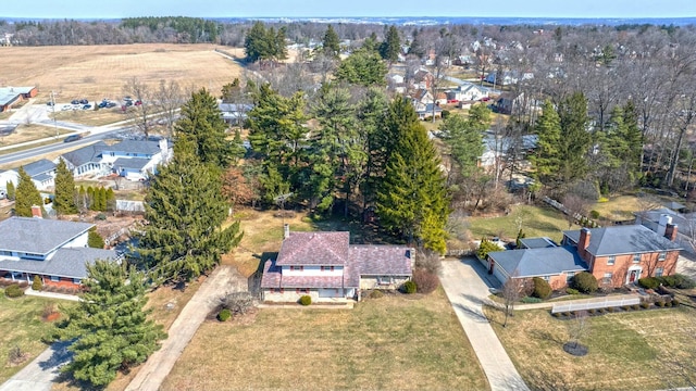 aerial view featuring a residential view