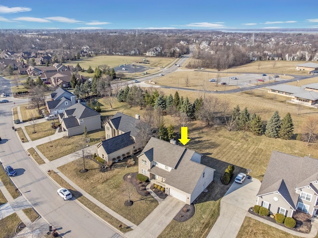 birds eye view of property featuring a residential view