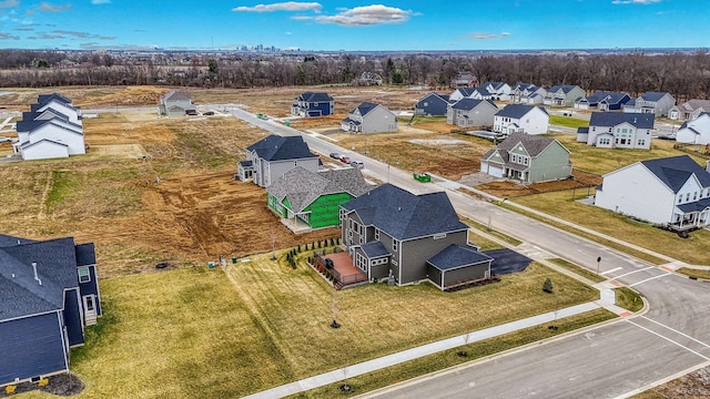 bird's eye view with a residential view