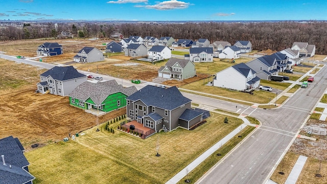 bird's eye view featuring a residential view