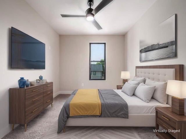 1095 Franklin Ave, Columbus, OH 43205 - bedroom with ceiling fan and baseboards