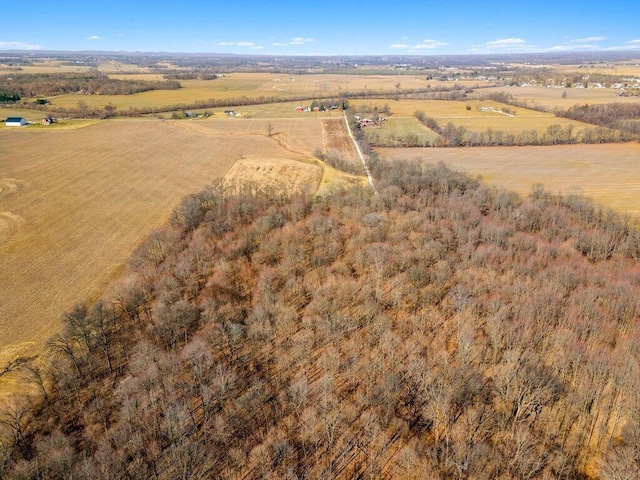 bird's eye view featuring a rural view