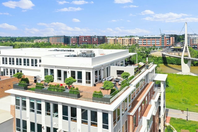 bird's eye view featuring a city view