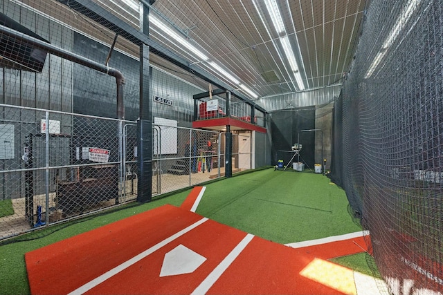 exterior space with community basketball court and fence