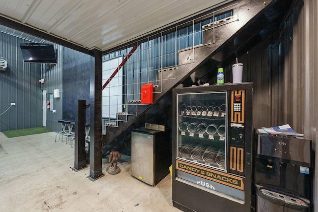 interior space featuring concrete flooring