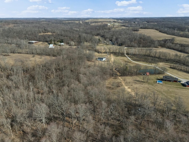 bird's eye view featuring a rural view