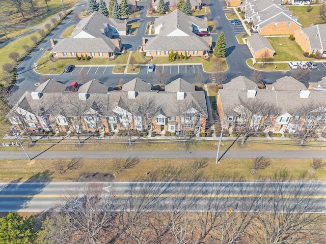 drone / aerial view with a residential view