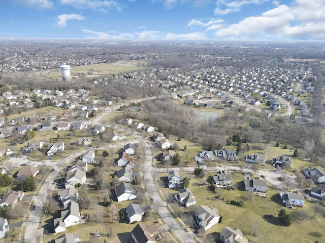 bird's eye view featuring a residential view