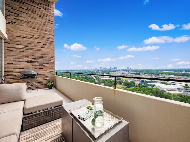 balcony featuring a view of city