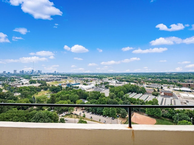 balcony featuring a city view