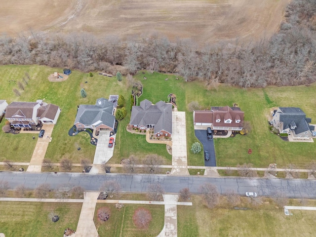 aerial view with a residential view