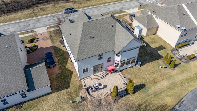 drone / aerial view with a residential view