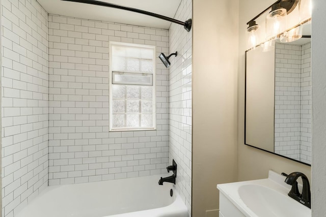 full bathroom featuring a sink and shower / bath combination