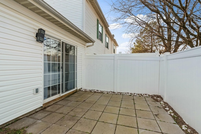 view of patio / terrace with a fenced backyard