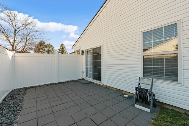 view of patio / terrace with a fenced backyard