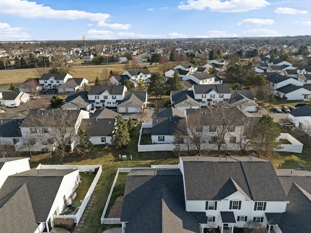 drone / aerial view with a residential view