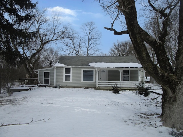 view of front of home with a chimney