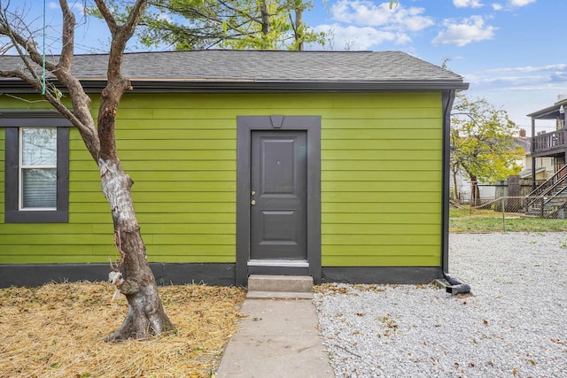 view of outdoor structure with fence