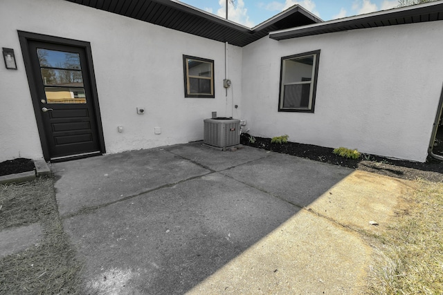 view of patio featuring central AC