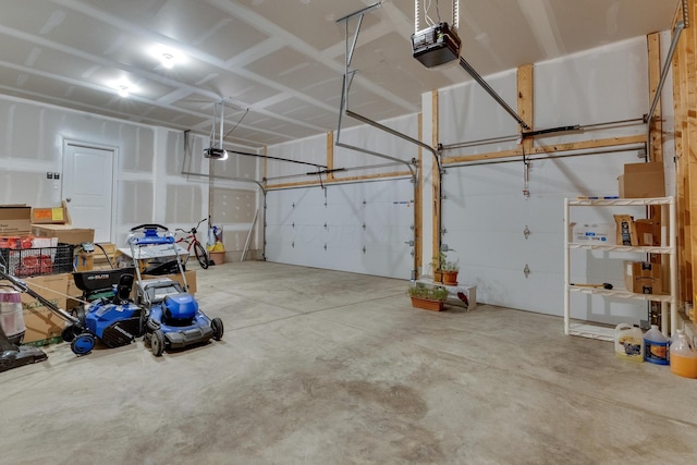 garage featuring a garage door opener