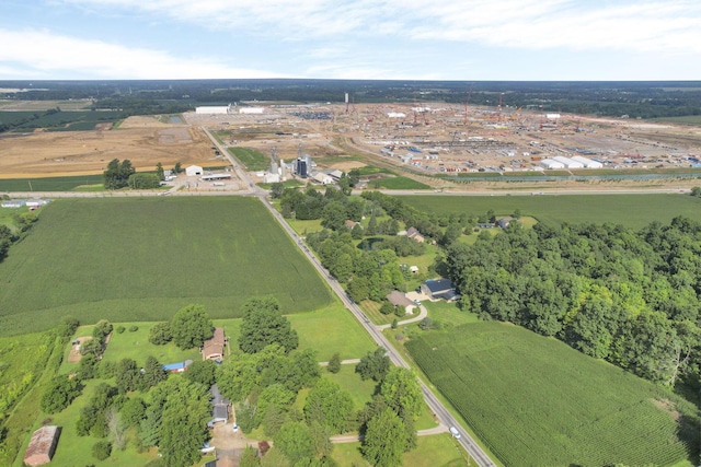 bird's eye view featuring a rural view