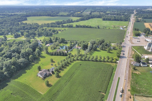 drone / aerial view featuring a rural view