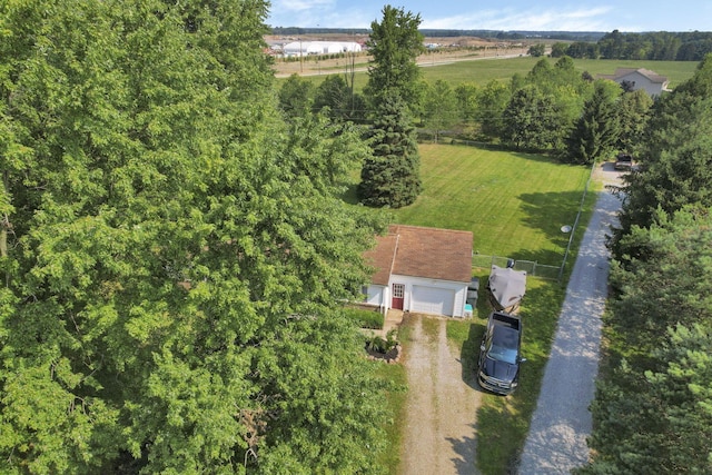 drone / aerial view featuring a rural view