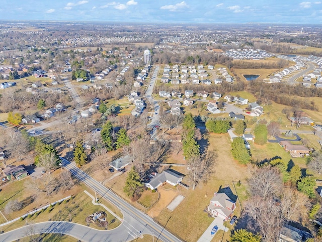 bird's eye view with a residential view