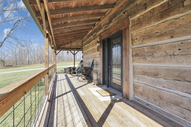 view of wooden terrace