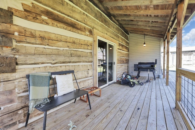 deck with grilling area