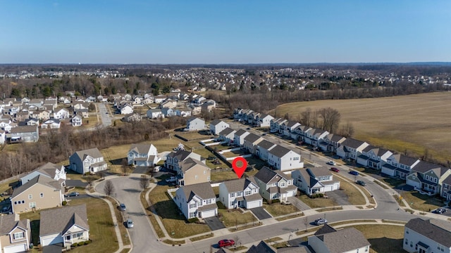 bird's eye view featuring a residential view