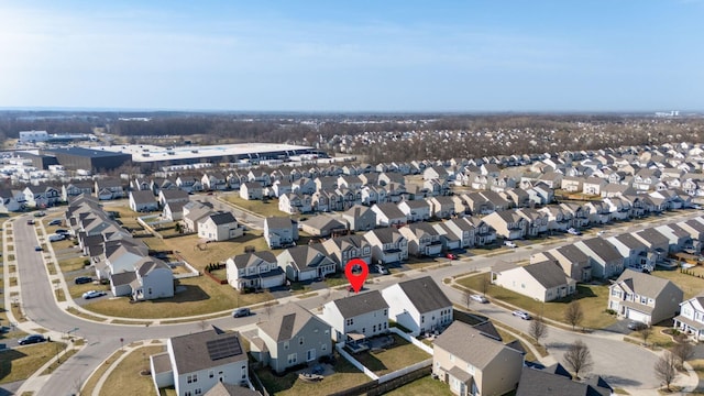 drone / aerial view featuring a residential view