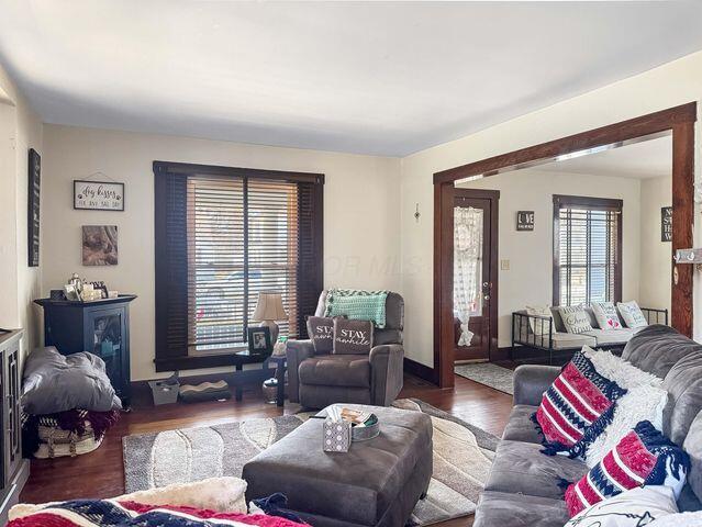 812 S Main St, Urbana, OH 43078 - living area featuring wood finished floors