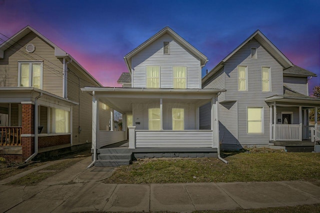 traditional home with a porch