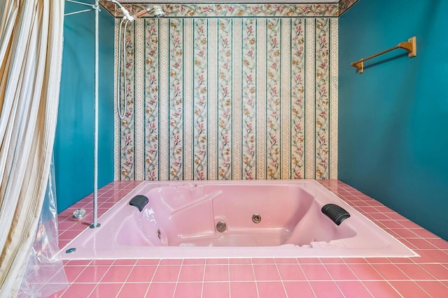 full bathroom featuring a whirlpool tub