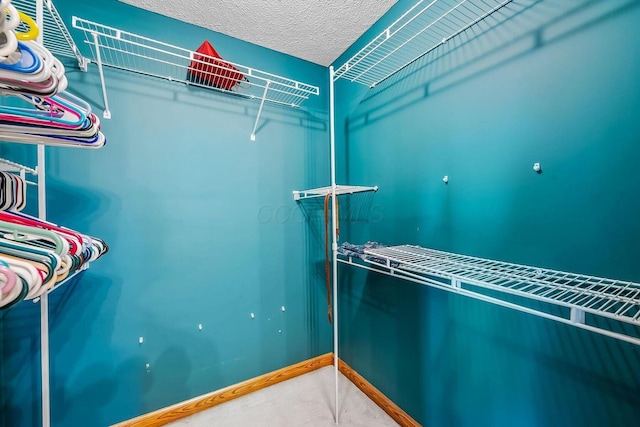 view of walk in closet