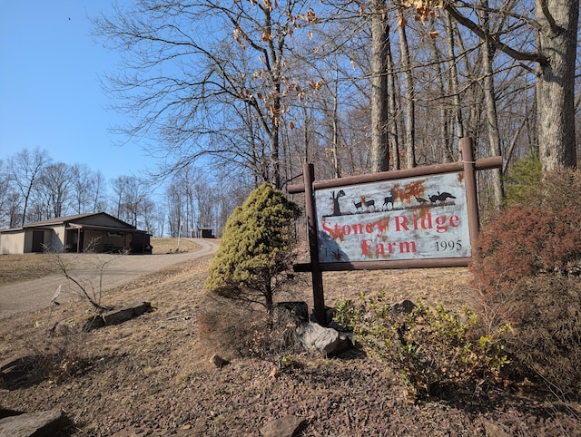 view of community sign