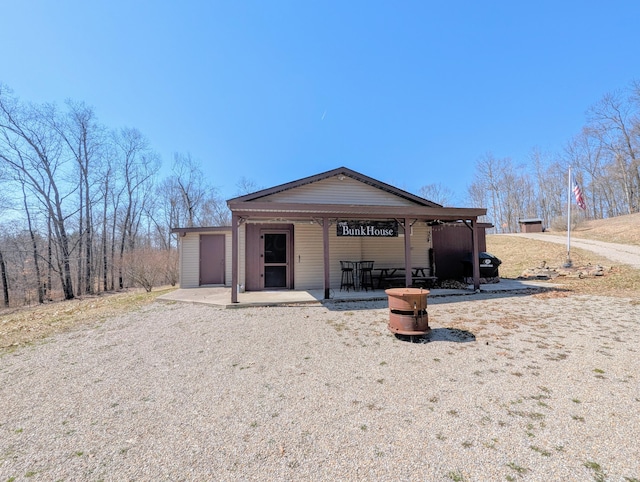 view of front of home featuring a gazebo