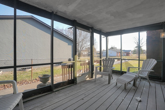 view of sunroom / solarium