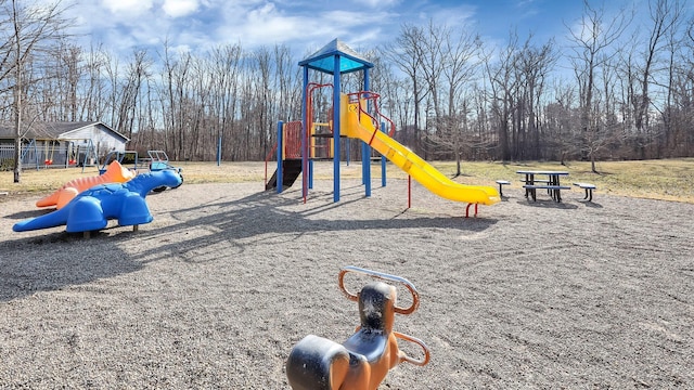 view of community jungle gym