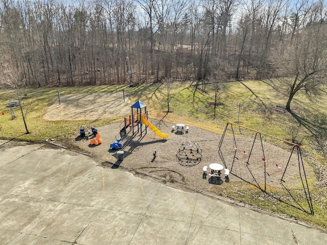 view of yard featuring a playground