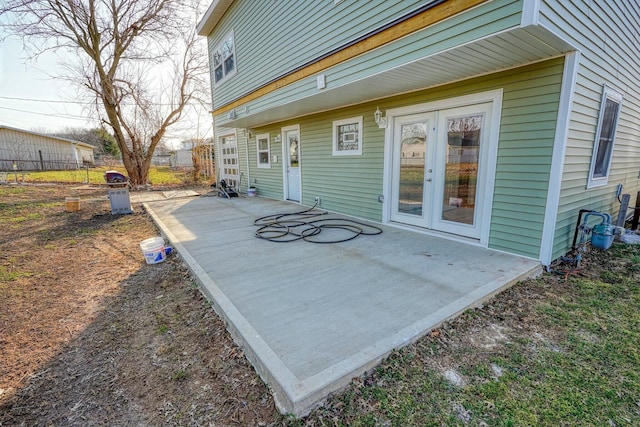 view of patio / terrace featuring fence