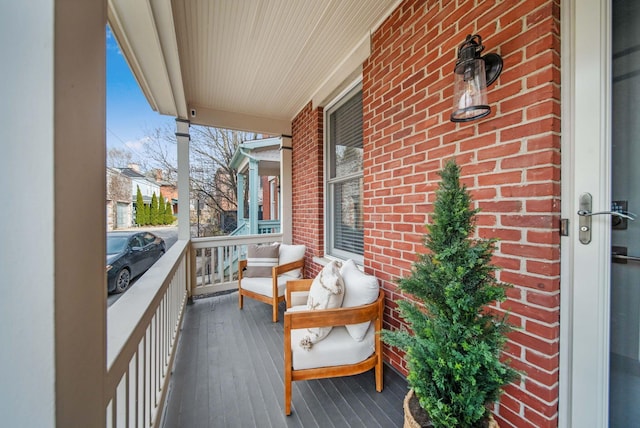 balcony with covered porch