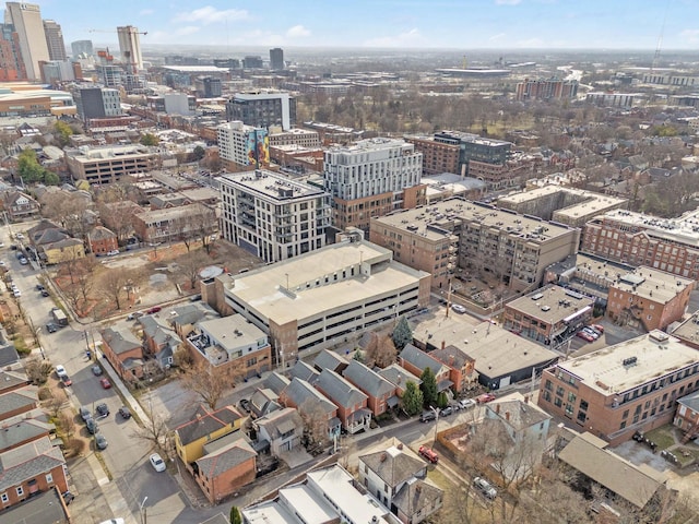 aerial view featuring a city view