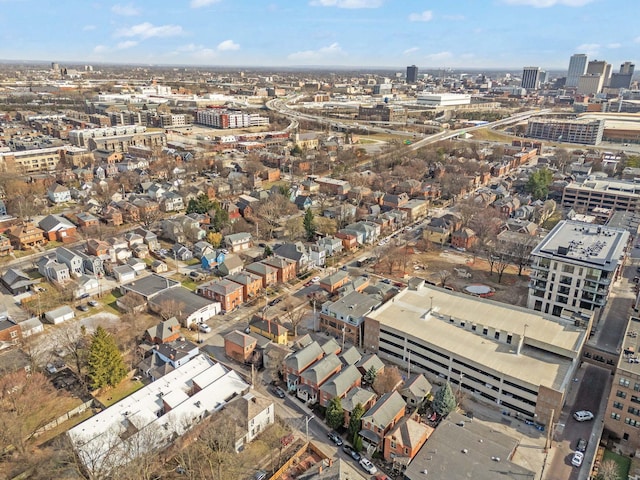 drone / aerial view featuring a view of city