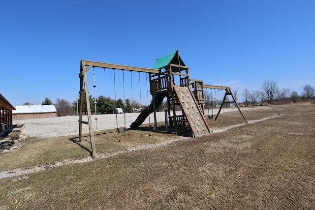 view of jungle gym